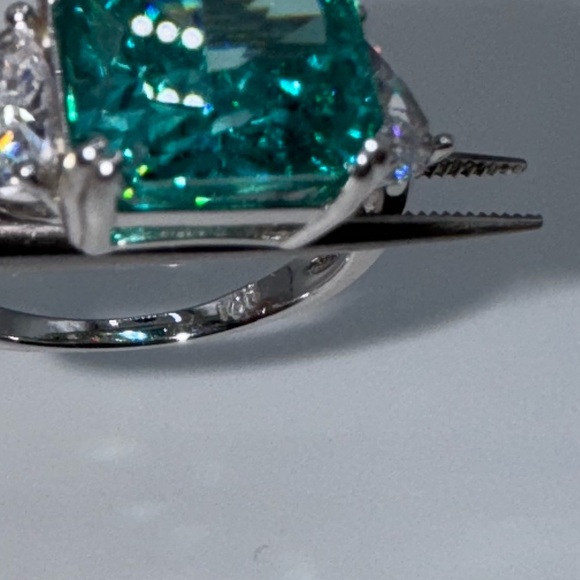 5ct Radiant Tourmaline Ring - Picture 12 of 14